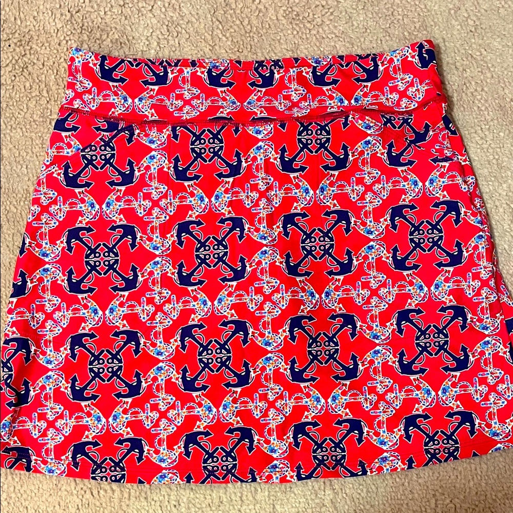 Pink Floral Patterned Anchor Skirt (Women's)